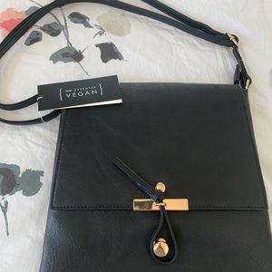 Black vegan crossbody handbag NWT